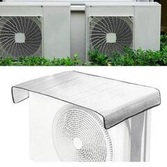 140f 2枚入り エアコン室外機カバー 遮熱 95x46cm エアコン 室外機 日よけ 厚み5mm 雨よけ 簡単取り付け エアコン室外機遮熱シール  の画像
