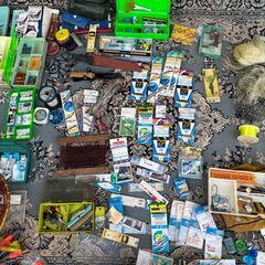 【まとめ売り】網 釣り道具 フィッシング 釣り おもり 釣り糸 他多数の画像