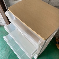 A083🉐アイリスオーヤマ 「6段ウッドトップチェスト」収納ボックス 収納ケースの画像