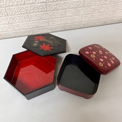 新品未使用　重箱風　和風2ケースの画像
