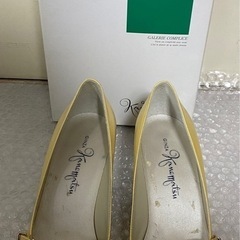 銀座かねまつ　オープントゥ　パンプス