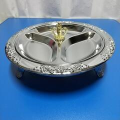 メタル製の装飾的なオードブル皿 王冠取っ手付き