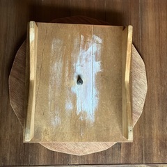 台座　回転式　木製　直径　約40㎝　高さ　約8㎝　ハンドメイドの画像