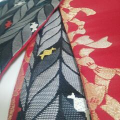 正絹半幅帯　袷　リバーシブルの画像