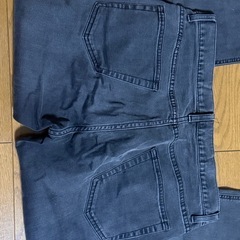 ダークグレー スリムフィット デニムパンツGU33 メンズストレッチの画像