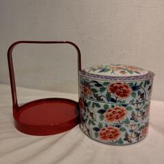 色絵美濃焼き三段重ねの画像