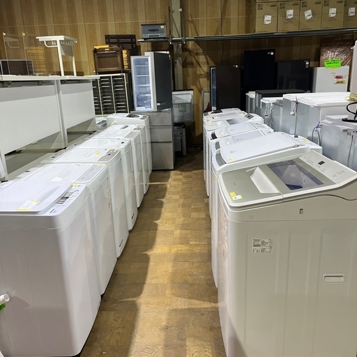 冷蔵庫　洗濯機　大量に揃ってます?
