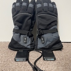 電熱グローブ バイク 自転車 6000mAhバッテリー付属 スキ...