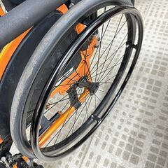 【お持ち帰り限定値引き】松永製作所 車いす  MAX PERFORMANCE スポーティー オレンジ 24インチの画像