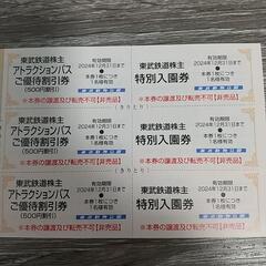 ★東武動物公園　入園券3名様分　東武鉄道株主ご優待券　入園券★スカイツリー　★東部博物館　★東武百貨店　2024年12月31日まで の画像