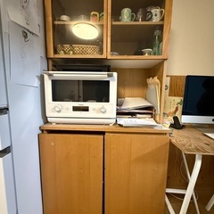 無印良品　食器棚　オーク材