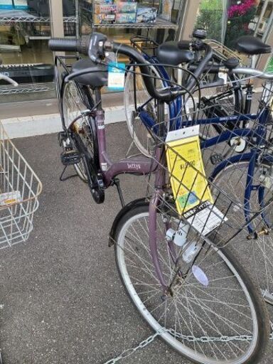 ★店頭にて試乗可★ J6251　シティサイクル　bettys　パープル　26インチ　6段変速　ダイナモライト　簡易クリーニング済　【リユースのサカイ柏店】　 中古自転車 　流山市 中古自転車 松戸市 中古自転車 我孫子市 中古自転車 船橋市 中古自転車 守谷市 中古自転車 取手市 中古自転車