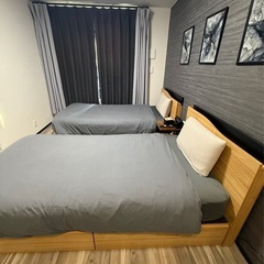 シングルベッド　ベッドフレームのみ 計2