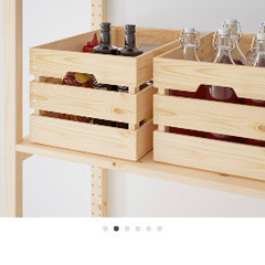 【再々値下げしました】IKEA　KNAGGLIG（パイン材木箱）×6箱の画像