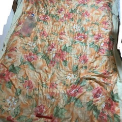 ☺️掛布団　S 150✖️198cm 朱色に花柄