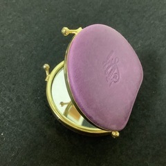 昭和レトロ　Lepanto 子羊革　手鏡　コンパクト　パープル　...