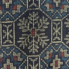 【大島紬】 着物 袷 広衿 幾何学 模様 身丈約155cmの画像