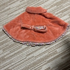 花柄フリース　ベビー　ポンチョ　リバーシブル 70cmの画像