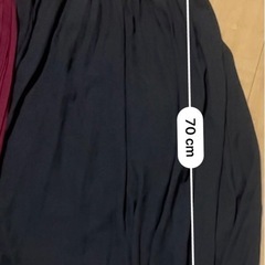 ロングスカート 2色セット（ワインレッド・黒）の画像