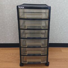 【中古品】ソフィア オフィスチェスト 6段 キャスター付