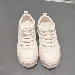 厚底スニーカー ダッドスニーカー  白 の画像