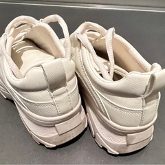 厚底スニーカー ダッドスニーカー  白 の画像