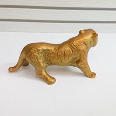 【中古品】干支　置物　寅　金属製の画像
