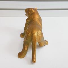 【中古品】干支　置物　寅　金属製の画像