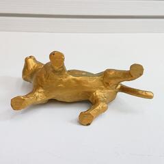 【中古品】干支　置物　寅　金属製の画像