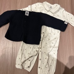 ロンパース　カーディガン　プチバトー