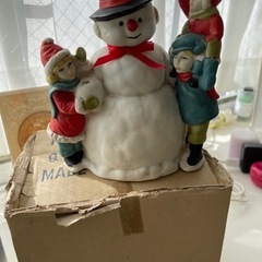 【無料】クリスマス陶器置き物2種類