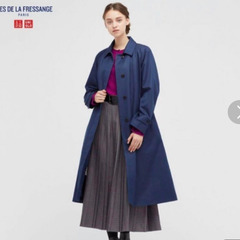 Sサイズ　UNIQLO イネス　INES　ステンカラーコート　ネイビー