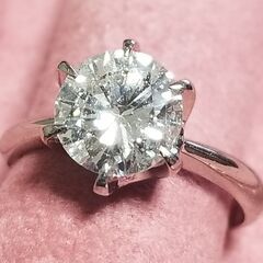 花巻市のお客様より２カラット プラチナ ダイヤモンドリングを出張...