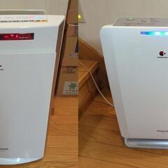 【2機セット】パナソニック空気清浄機ナノイー加湿器