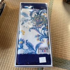 【新品未使用】バスマット　玄関マット　日本製　ブルー系花柄　Ch...