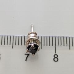 オニキスシルバー925 ピアス　1p　おまけ付きの画像