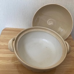 ふっくら鍋 ろくろ仕上げ 土鍋 10合鍋 4000ml 5~6人用 アイボリーの画像