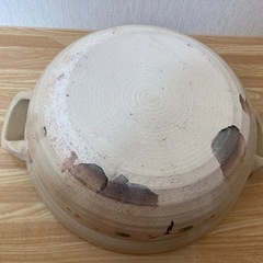 ふっくら鍋 ろくろ仕上げ 土鍋 10合鍋 4000ml 5~6人用 アイボリーの画像