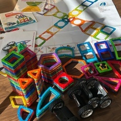 【交渉中】マグフォーマー大量　遊び方カード、展開図、収納用箱付き
