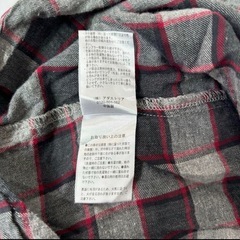 レプシィム　レプシム　長袖　チェックシャツ M グレー　黒　赤　カジュアル　羽織の画像