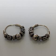 オニキスシルバー925 ピアス　1p　おまけ付きの画像