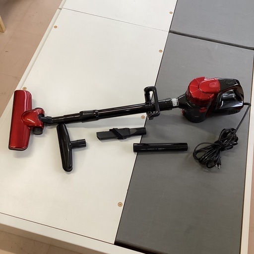 美原店 【動作確認済み】 【SWEEPLUS】 3in1サイクロン式スティッククリーナー ふとん用ノズル付き レッド CT-AC86-RD