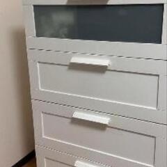 【ジャンク】IKEA ブリムネス 4段 チェストの画像