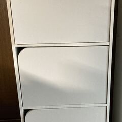 本棚（白/3段/開閉式）