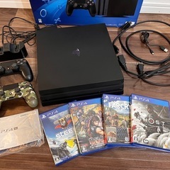 PS4 プレイステーション4 pro SSD500G交換済 デュ...