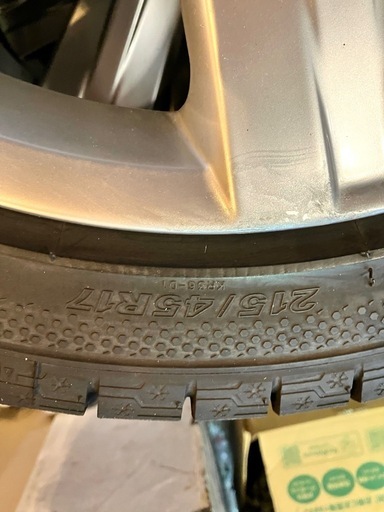 期間限定出品　VW フォルクスワーゲン　パサート　 17インチ 7.5J×17 5穴 スタッドレス KENDA KR36 215/45R17 アルミホイール タイヤ 純正 4本セット