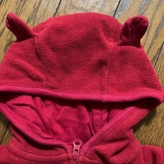 フード付きロンパース　80サイズの画像