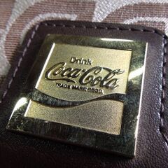 コカ・コーラ レトロ セカンドバッグ クラッチバッグ ポーチ ブラウン系 コカコーラロゴ CocaCola コレクション 札幌市 新道東店の画像