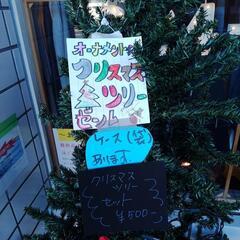 オーナメント付きクリスマスツリーの画像