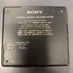 値下げ　
SONY MDウォークマン　MZーＲ90ジャンクの画像